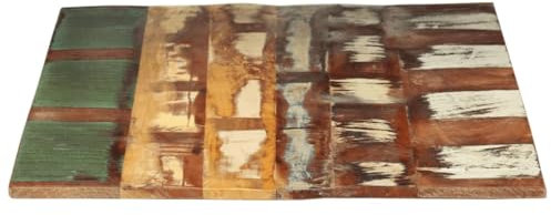 TJROO Tischplatte 120x60 cm Stärke 15-16 mm Massives Altholz Schreibtischplatten Esstisch Holz Tischplatten Tabletop Esstischplatte Möbelplatten Deckplatte Holzplatten