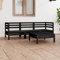 Homgoday 4-teiliges Garten-Lounge-Set aus massivem Kiefernholz, Gartenmöbel-Set, Terrasse, Outdoor, Hof, Terrasse, Balkon, Sofa, Sitzgelegenheit, Sitzmöbel, Ecke, Hinterhof, Sofagarnitur Möbel