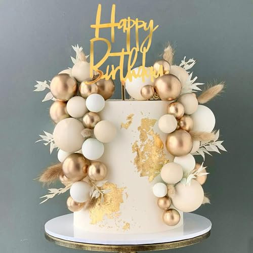 Ptyism 50 Pcs Boho Cake Decorations,Balls for Cake Decorating丨Cake Balls Decoration,Ball Cake Toppers For birthdays, bohemian celebrations, christenings, etc.