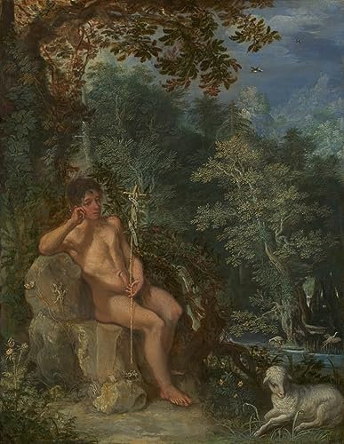 PSVDCTOO Vintage Malerei Poster Poster Bilder Der heilige Johannes der Täufer in der Wildnis von Elsheimer Drucke auf Leinwand für Home Dekoration 60x90cm