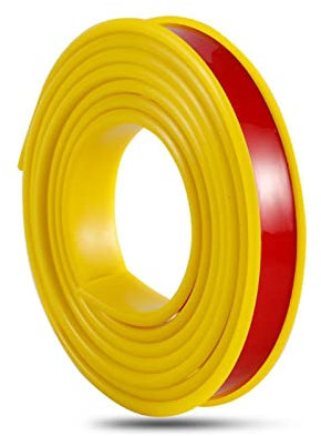 Yellow Peel Off U Channel Edge Trim 8m Flexible Self Adhesive Protector for Cabinet Plywood Table 25mm Size
