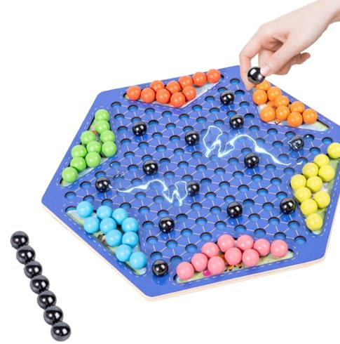 Bobety 2-In-1 Chess Board Game - Funny Checkers & Magnetic Chess, 2 Players, Ages 8+