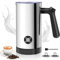 Montalatte elettrico 4 in 1 in acciaio inox con schiuma fredda e calda per latte, cappuccino, rivestimento interno antiaderente