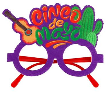 Cadre de lunettes en forme de chapeau de paille pour fête du carnaval UYb316 (D, taille unique)