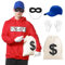 panzerknacker kostüm herren (Sweatshirt mit Kapuze, L)