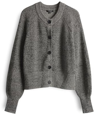 OPUS Damen Strickjacke | Strickjacke DOLPINE Regular mit Schimmer Effekt Black, 42
