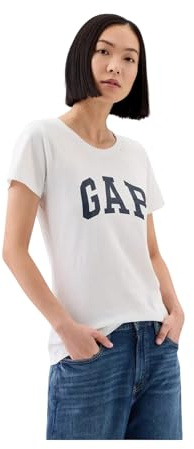 Damen Gap Logo T-Shirt Weiß