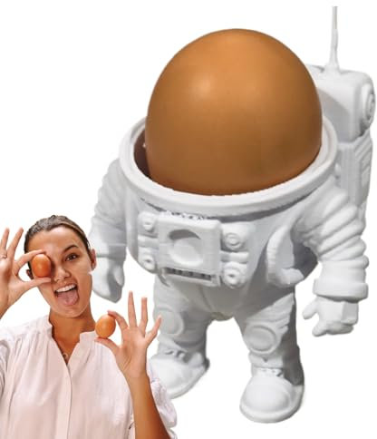 Egg Holder, Tray for Cooked Eggs with Astronaut Design – Multipurpose Organizer for Snacks in Kitchen Camping Desk and Countertops