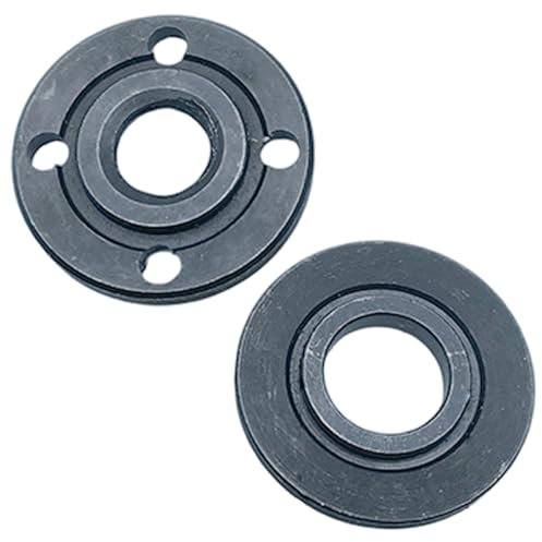 Hbbgdiy Angolare da Dado della smerigliatrice 2pcs da 1, 5 Pollici di Sostituzione Rotonda di Ferro per Strumento di smerigliatore, Dado Flangia di bloccaggio Nero Universale per Accessori angolari