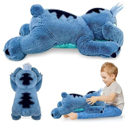 JIASHA S-tich Plüschtiere, 60 cm Blau S-tich Kissen Kuscheltiere, S-tich Stuffed Animals Toy, Gefüllte Puppen Kissen, Kinder und Erwachsene Geschenk,Freundin Festival Urlaub Geschenke