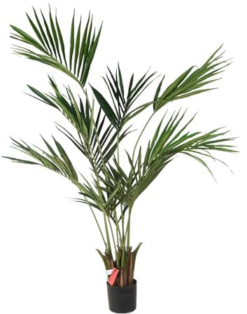 Poenia Arte Floral - Palmera Kentia Artificial 180cm - Ref 631351 - Realista - Planta Tropical Decorativa - Ideal para Hogar, Oficina o Espacios Interiores - Sin Mantenimiento