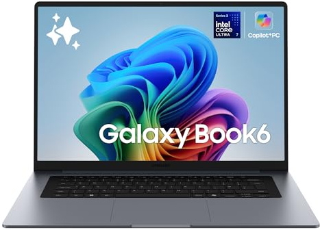 Samsung Galaxy Book6 (16, Ultra 7 355, 16GB), Copilot+PC [ver. Italiana] | Processore Intel Core Ultra 7 355, Batteria Lunga Durata, Portatile, Design Sottile, Display IPS, Galaxy AI, Gray