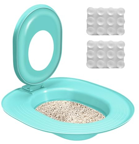 Kit di apprendimento della pulizia per gatti – 39 x 36,5 cm, allenatore per lettiera per gatti, adattatore per sedile del WC, di apprendimento della pulizia per animali domestici | Inserto