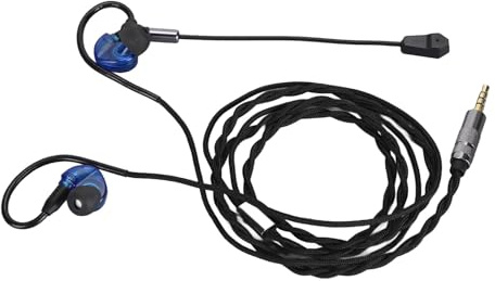 Omquot Spelhörlurar, avtagbar mikrofon med hög känslighet, för mobiltelefon, PC, surfplatta, bärbar dator (blå)