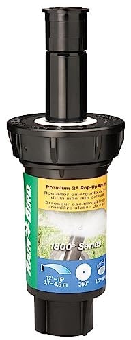 Rain Bird 1802F Professional Pop-Up Sprinkler, 360° Full Circle Pattern, 8' - 15' Spray Distance, 2 Pop-up Height