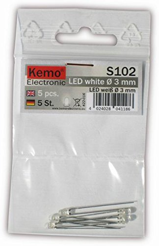 LED LED`s Leuchtdioden Dioden Ø 3 mm weiß 5 Stück