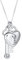 Bling Jewelry Love Lock And Key Heart CZ Accent Charm Pendant Necklace For Women For Girlfriend .925 Sterling Silver