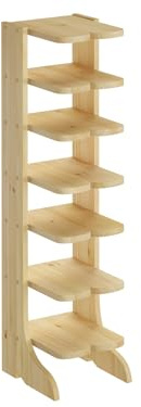 Erst-Holz Schuhregal Schuhständer Kiefer Massiv für 7 Paar Schuhe
