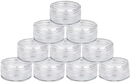 10 pots vides 10 ml avec couvercle vissable pour nail art