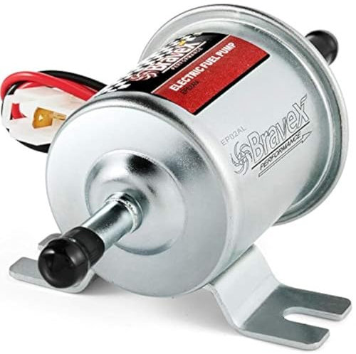 Bravex Universal 12V Low Pressure 2.5-4 PSI Gas Diesel Inline Electric Fuel Pump HEP-02A (2.5-4 PSI)