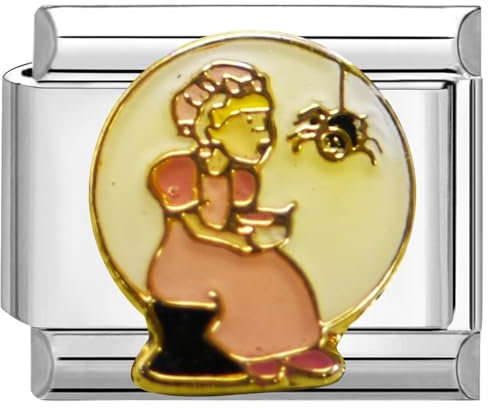 Quiges - 9mm Italian Style Charm Modul Edelstahl Mädchen singt für Italienische Armbänder