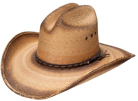 RESISTOL Jason Aldean Georgia Boy - Mexican Palm Straw Cowboy Hat (Natural, Large)