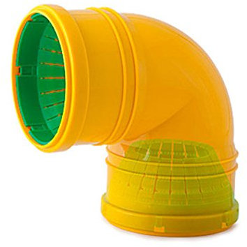 KDR 28 Drainage Bogen 90° 2 x Anschluss DN80, DN100 (Universal)