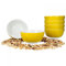 Van Well Lot de 6 bols à céréales, Salade Série Vario Porcelaine – Couleur au choix jaune