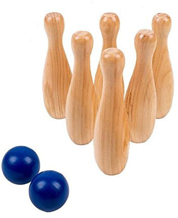 PLANÈTE BOIS - Jeu de Quilles FSC - 2 à 6 Joueurs - Beige - Bois - Pour Enfant - de Société et d'Adresse - Plein Air - 21 cm x 18 cm - À Partir de 5 Ans