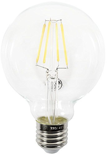 LITECRAFT Light Bulb E27 Edison Screw 4 Watt Filament Globe LED - Clear