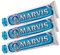 MARVIS Aquatic Mint, dentifricio con il fresco tocco di menta, rimuove la placca e i rivestimenti ostinati, con fluoro, 3 x 85 ml, confezione da 3