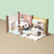 Bandai – Haco Room – Set für Küche & Wohnzimmer – 99 Teile zum Zusammenbauen – Puppe Jackie, doppeltes Zimmer und zahlreiche Accessoires – Mini-Spielwelt – Bauspielset – 35456