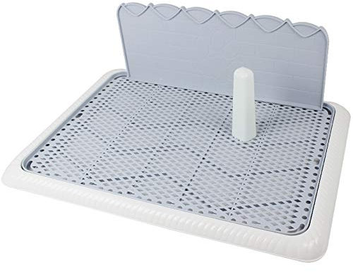NINGVONG Pequeño Aseo Mediano y Grande para Perros Aseo para Perros Perro para Interiores y Exteriores Inodoro antidesbordamiento, Grande, Blanco