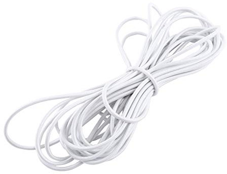Nero/bianco 5 m/10 m elastico cavo elastico in nylon corde kayak corda elastica corda legare giù cinghia del rimorchio(5mm*10M-bianca)