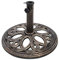 COSTWAY Base de Parasol Rond Structure Stable pour Colonne de Parapluie Ø 38mm-48mm, Montage et Entretien Faciles, Design Elégant, Utilisation Intérieure et Extérieure, Bronze