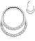 16G CZ Nasenringe Septum Clicker 316L Chirurgisches Stahlsegment Helix Knorpel Ohrringe Creolen Daith Piercing Schmuck