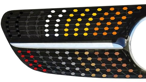 Diamantgrill Folien Sticker für Mercedes E-Klasse W213 C238 A238 AMG Grillaufkleber (Schwarz)