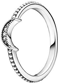 PANDORA Mondsichel Ring, Sterling-Silber, Cubic Zirkonia, 199156C01-56