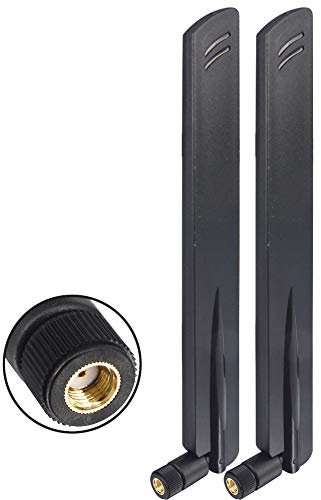 YILIANDUO WiFi Antenne 2.4GHz Antenne 10dBi Omnidirektionale MIMO RP-SMA Stecker WLAN Antenne für WiFi Card Wirelesse WiFi Router Bluetooth MEHRWEG 2 Stücke