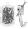 Picture Hanging Hooks with Nails, 30 lbs Heavy Duty Wall Hooks Picture Hangers for Hanging Frames Mirrors Paintings, Silver 80 pcs