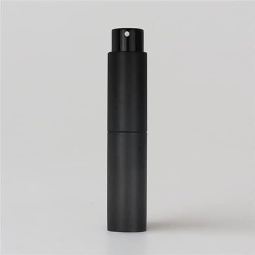 Mini Portable Refillable Perfume Spray Bottle Marbling Aluminum Makeup Water Atomizer Bottle Empty Container Travel Bottle Tool-10ml,Matte all black