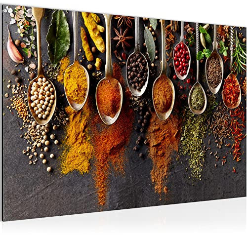 Runa Art Bild Küche Gewürze Modern Wandbilder Esszimmer Küchenbilder 1 Teilig - Made In Germany - Esszimmer Bunt Flur 041415a