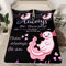 Kawaii Axolotl Bettwäsche Set 90 x 200 für Kinder Teenager Kleinkinder Cartoon Tierwelt Tier Schlafzimmer Dekor Liebe Herz Muster Spannbettlaken Farbverlauf Spannbettlaken für Jungen Mädchen Schwarz