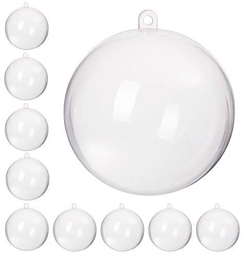 SPRINGOS Christbaumkugel zum Befüllen DIY 10 Stück Ø 11 cm