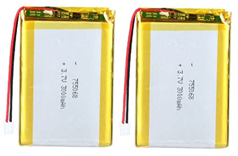 3.7V 500mAh 702540 Lipo Battery Rechargeable Lithium Polymer ion Battery Pack with JST Connector,2 PCS
