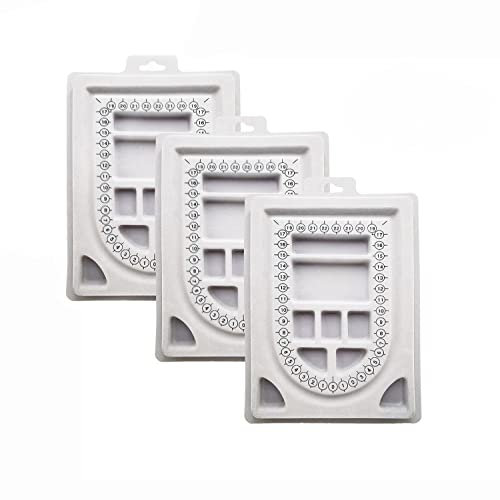 Pangmao 3 Pcs Bead Design Board Bracelet Design Board Flocked Bead Board Necklace Beading Jewelry Organizer Tray DIY Jewelry Making Tray(8.5 Inch)