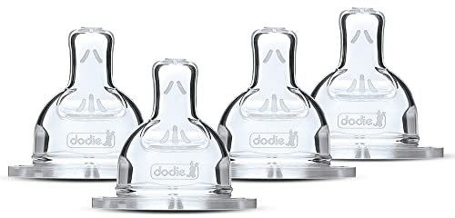 Dodie Lot de 4 Tétines Plates anti-coliques Sensation Débit 1 - lent
