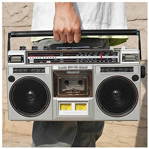 Bluetooth Radio and Recorder,Cassette Boombox,AM/FM Radio,Built-in Stereo Speakers,Extensive Bluetooth Compatibility for Quick Pairing Of Various Devices,80s Style