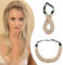 Elailite Haarband Geflochten Haargummi mit Haare Damen Haarteile Dutt Braids Extensions Stirnband Breit 3.8cm/L Zopf Haarreif Verstellbare Kopfband Haarschmuck 50g Hellgoldblond/Hell-Lichtblond