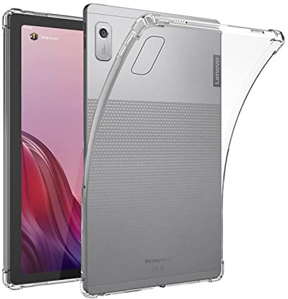 MEMELOKA Cover per Lenovo Tab M9 9.0 Pollice, Trasparente Morbido TPU Silicone Protettiva Custodia Antiurto Anti-Graffio Bumper con Angoli Rinforzati